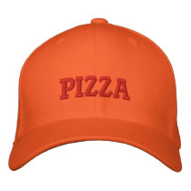 PIZZA embroidered hats by new_york_pizza PIZZA embroidered hats