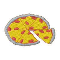 Pizza embroidered shirts