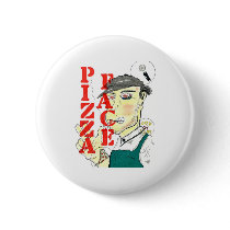 "Pizza Face" Pinback Buttons