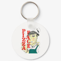 "Pizza Face" keychains
