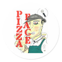 "Pizza Face" Round Sticker