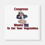 Pizza is a Vegetable Fridge Magnet
