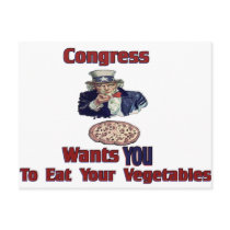 Pizza is a Vegetable Postcards