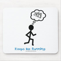 Pizza - Keeps Me Running mousepads