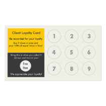 Pizza Loyalty Business Card Stamp Card