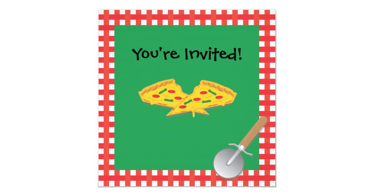 Pizza Making Birthday Party Invitation Card | Zazzle