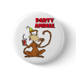 Pizza Monkey Party Animal buttons