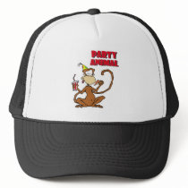 Pizza Monkey Party Animal Trucker Hat