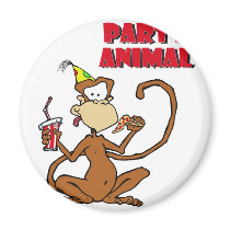 Pizza Monkey Party Animal magnets