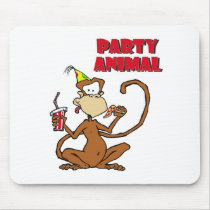 Pizza Monkey Party Animal Mouse Pad