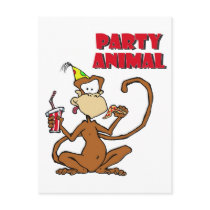 Pizza Monkey Party Animal postcards