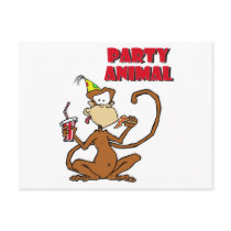 Pizza Monkey Party Animal postcards
