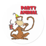 Pizza Monkey Party Animal stickers