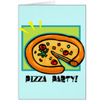 Pizza Party 3 Greeting Card