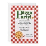 Pizza Party Birthday Invitation