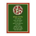 Pizza Party Birthday Invitation Post Card