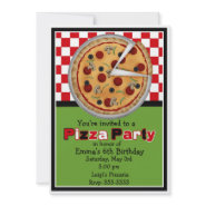 Pizza Party Birthday Invitations invitation