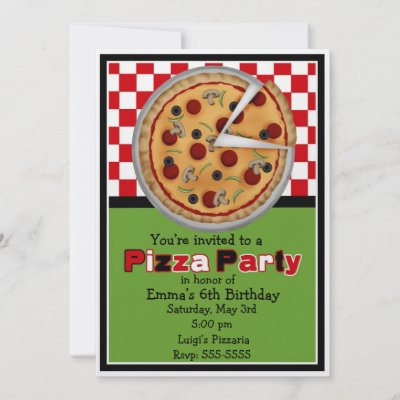 Pizza Party Invitations on Pizza Party Birthday Invitations By Littlebeaneboutique