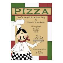 Pizza Party Custom Invite