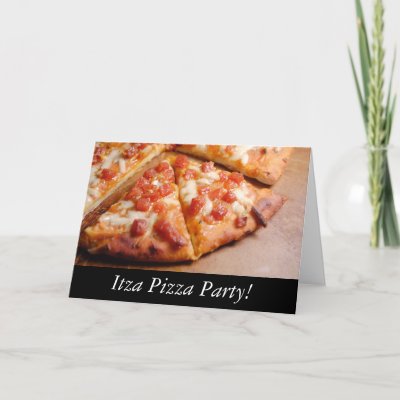 Pizza Party Invitation Card by SialiciousStationary
