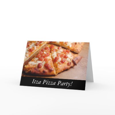 Pizza Party Invitation Card by SialiciousStationary