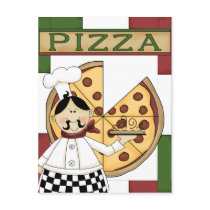 Pizza Party Invitation postcards by Ricaso_Greetings Pizza Party Invitation postcards