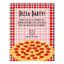 Pizza Party Invitation, Tablecloth Design