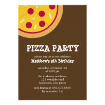 Pizza Party Invitations