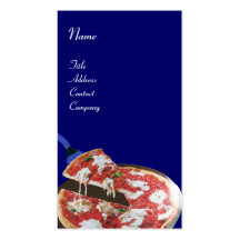 PIZZA PARTY ITALIAN KITCHEN, RESTAURANT ,blue red Business Card
