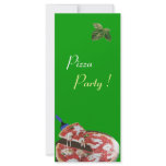 PIZZA PARTY ITALIAN KITCHEN, RESTAURANT red green rack cards