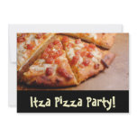 Pizza Party Personalized Card Invitation