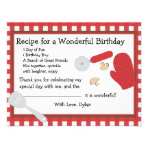 Pizza Party Thank You Note Custom Invitation