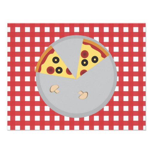 Pizza Party Thank You Note Custom Invitation