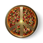 Pizza Peace Sign Button