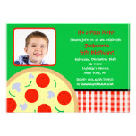Pizza Photo Birthday Party Invitations
