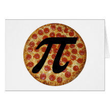 Pizza PI Greeting Cards
