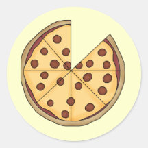 Pizza Pizza Pizza Round Sticker