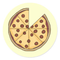 Pizza Pizza Pizza Round Sticker