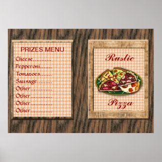 Pizza Prices Menu print
