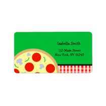 Pizza Return Address Labels labels