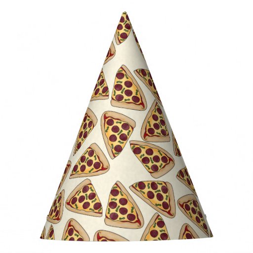 Pizza slice paper party hat Zazzle
