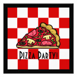 Pizza Slice Pizza Party Custom Announcements