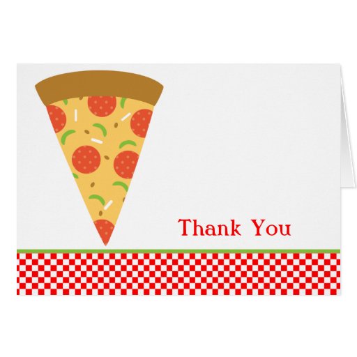 Pizza Slice Thank You Card | Zazzle