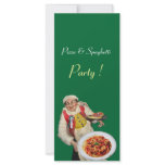 PIZZA &amp; SPAGHETTI PARTY ITALIAN KITCHEN,RESTAURANT CUSTOMIZED RACK CARD