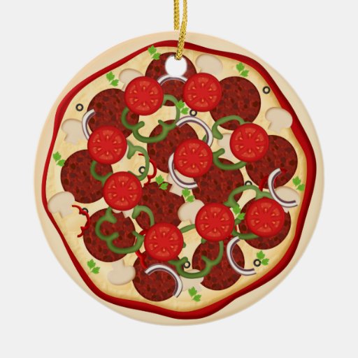 pizza supreme christmas tree ornaments zazzle pizza supreme christmas tree ornaments zazzle
