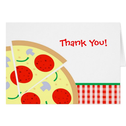 Pizza Thank You Note Cards | Zazzle