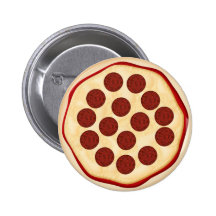 Pizza with pepperoni button