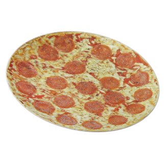 Pizza With Salami Plate fuji_plate