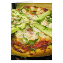 Pizzas Avacados Food Greeting Card