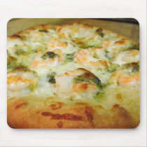 Pizzas Cheese Pesto Shrimp mousepads